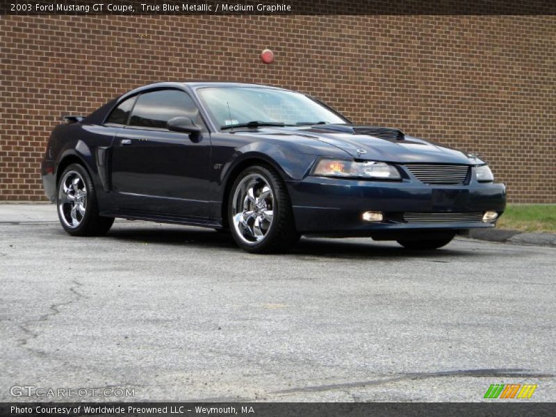 True Blue Metallic / Medium Graphite 2003 Ford Mustang GT Coupe