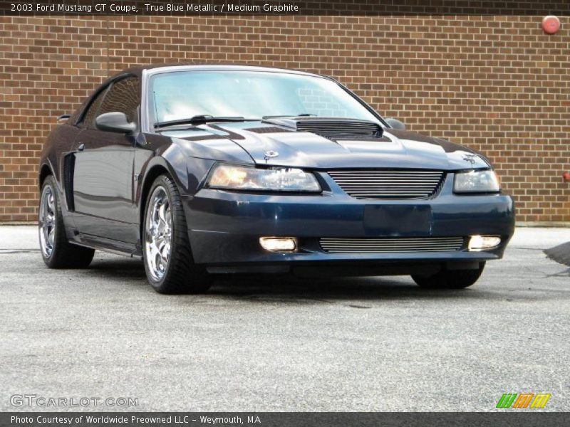 True Blue Metallic / Medium Graphite 2003 Ford Mustang GT Coupe