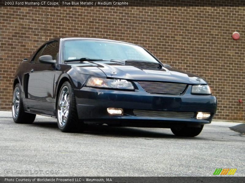 True Blue Metallic / Medium Graphite 2003 Ford Mustang GT Coupe