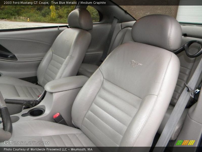 True Blue Metallic / Medium Graphite 2003 Ford Mustang GT Coupe