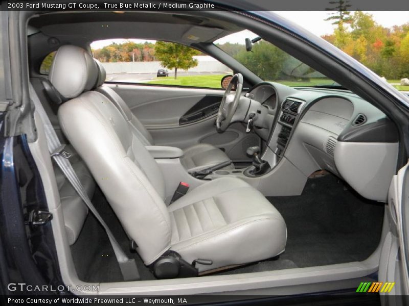 True Blue Metallic / Medium Graphite 2003 Ford Mustang GT Coupe