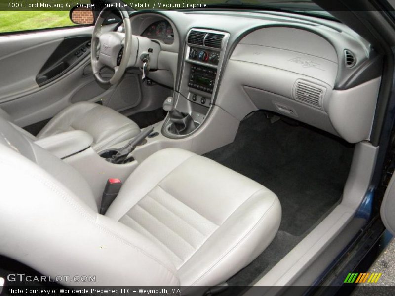 True Blue Metallic / Medium Graphite 2003 Ford Mustang GT Coupe