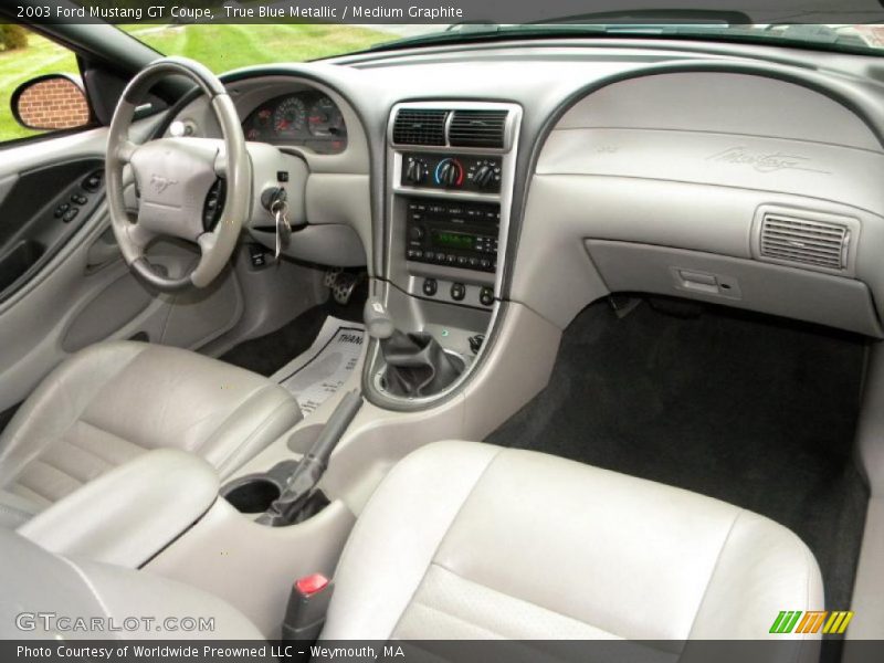True Blue Metallic / Medium Graphite 2003 Ford Mustang GT Coupe