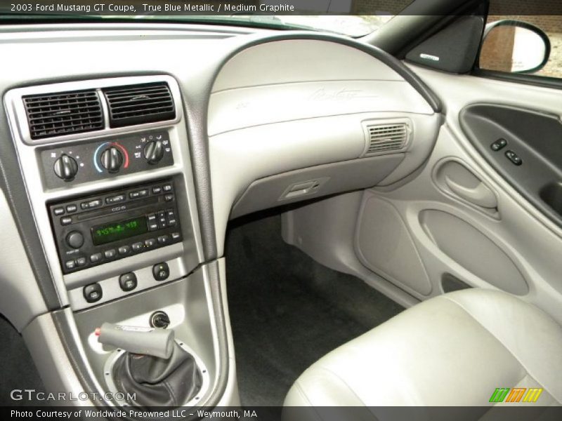 True Blue Metallic / Medium Graphite 2003 Ford Mustang GT Coupe