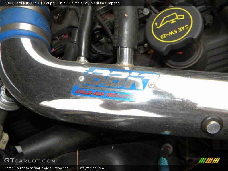 True Blue Metallic / Medium Graphite 2003 Ford Mustang GT Coupe