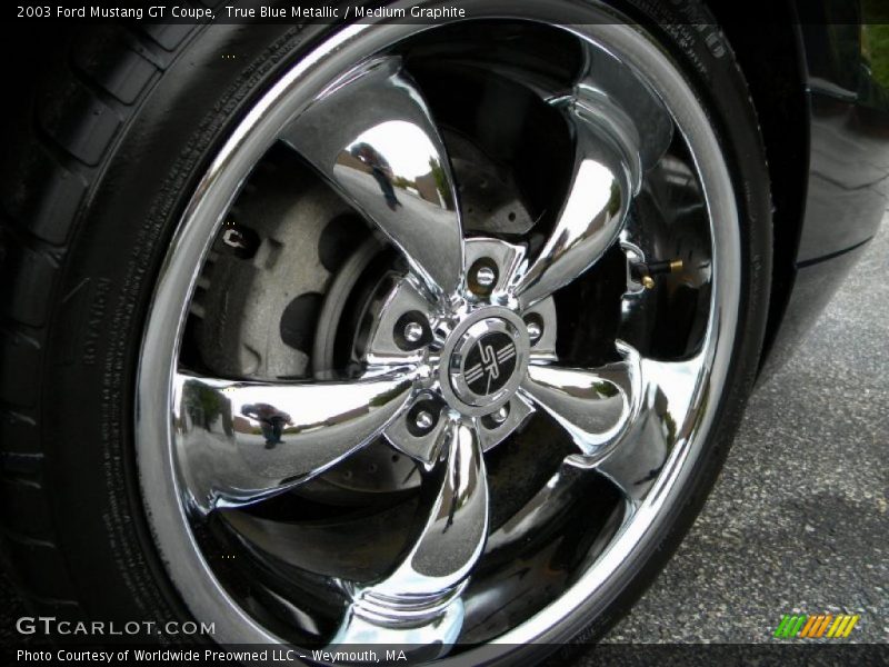 True Blue Metallic / Medium Graphite 2003 Ford Mustang GT Coupe