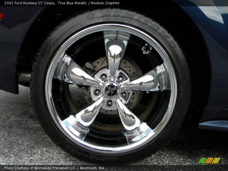 True Blue Metallic / Medium Graphite 2003 Ford Mustang GT Coupe