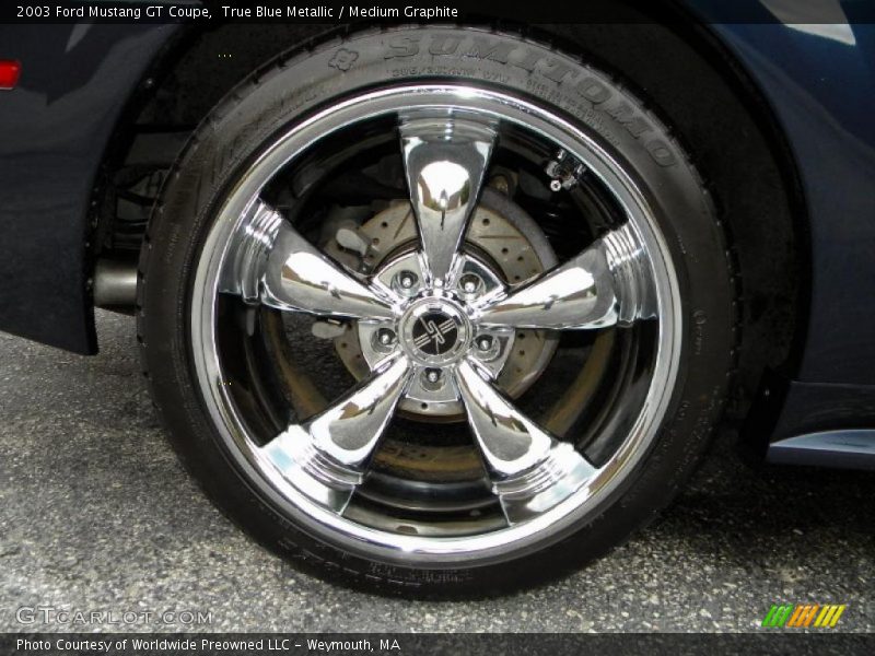True Blue Metallic / Medium Graphite 2003 Ford Mustang GT Coupe