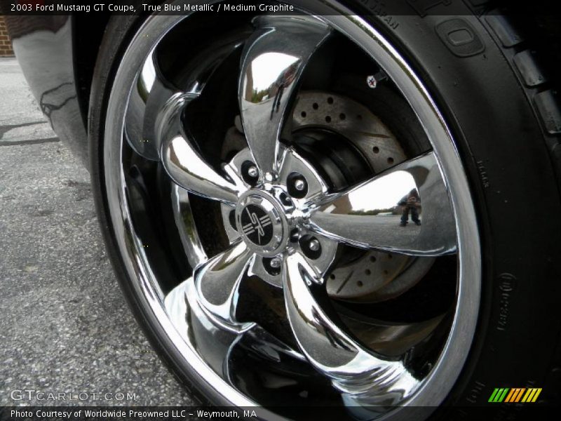 True Blue Metallic / Medium Graphite 2003 Ford Mustang GT Coupe