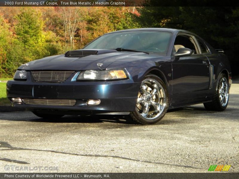 True Blue Metallic / Medium Graphite 2003 Ford Mustang GT Coupe