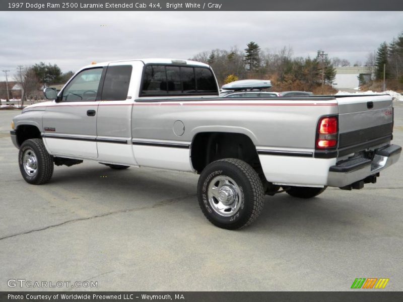 Bright White / Gray 1997 Dodge Ram 2500 Laramie Extended Cab 4x4