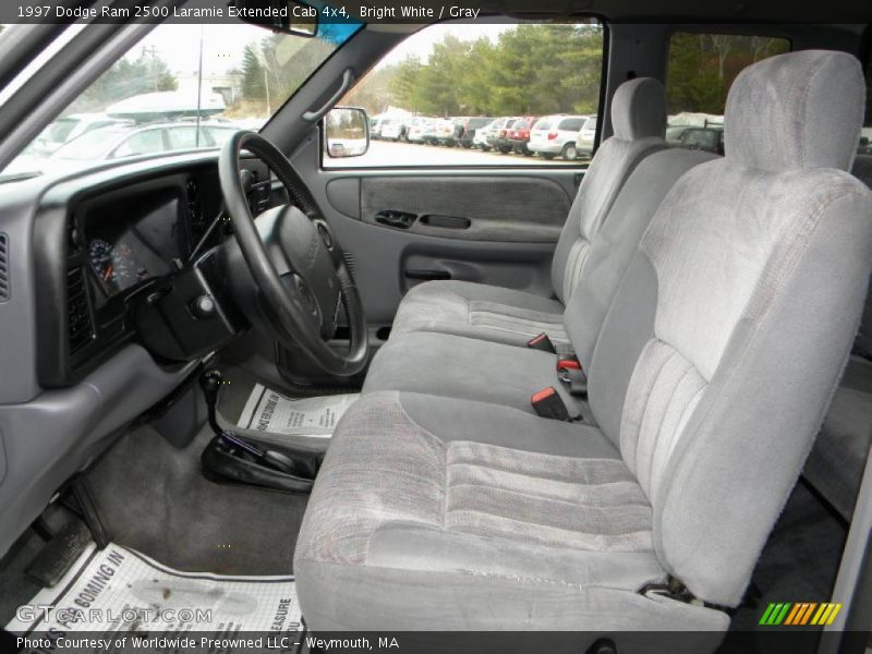 Bright White / Gray 1997 Dodge Ram 2500 Laramie Extended Cab 4x4