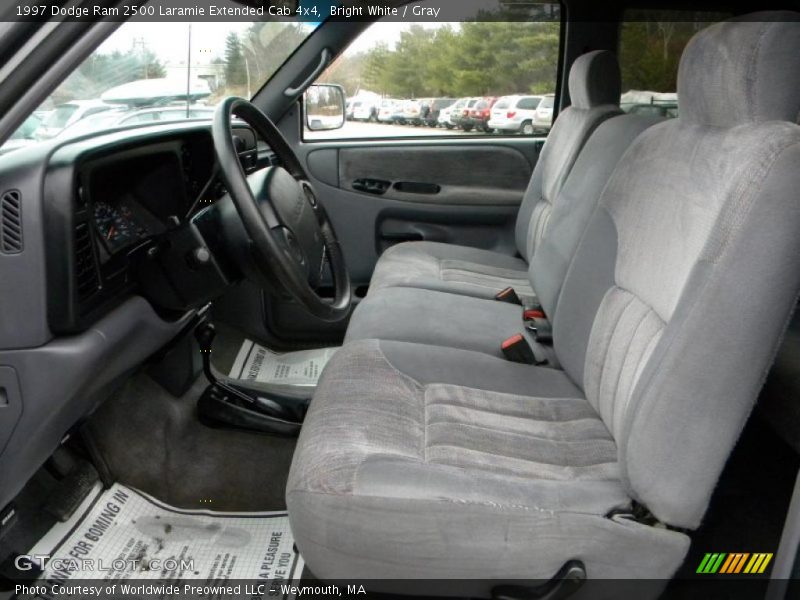 Bright White / Gray 1997 Dodge Ram 2500 Laramie Extended Cab 4x4