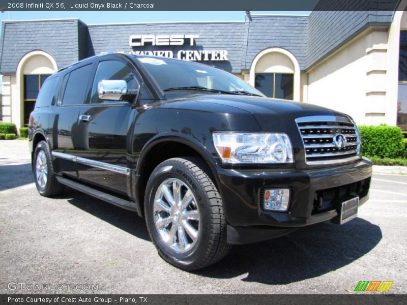 Liquid Onyx Black / Charcoal 2008 Infiniti QX 56