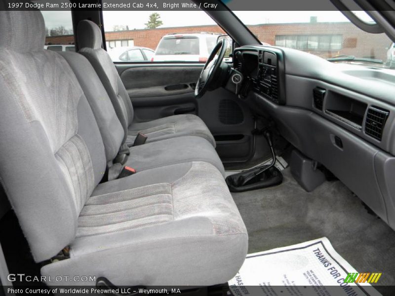 Bright White / Gray 1997 Dodge Ram 2500 Laramie Extended Cab 4x4