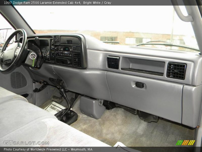 Bright White / Gray 1997 Dodge Ram 2500 Laramie Extended Cab 4x4