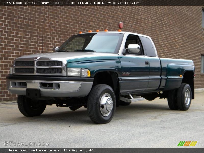 Front 3/4 View of 1997 Ram 3500 Laramie Extended Cab 4x4 Dually