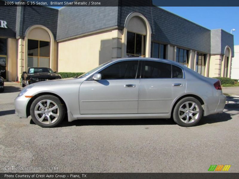 Brilliant Silver Metallic / Stone 2005 Infiniti G 35 Sedan
