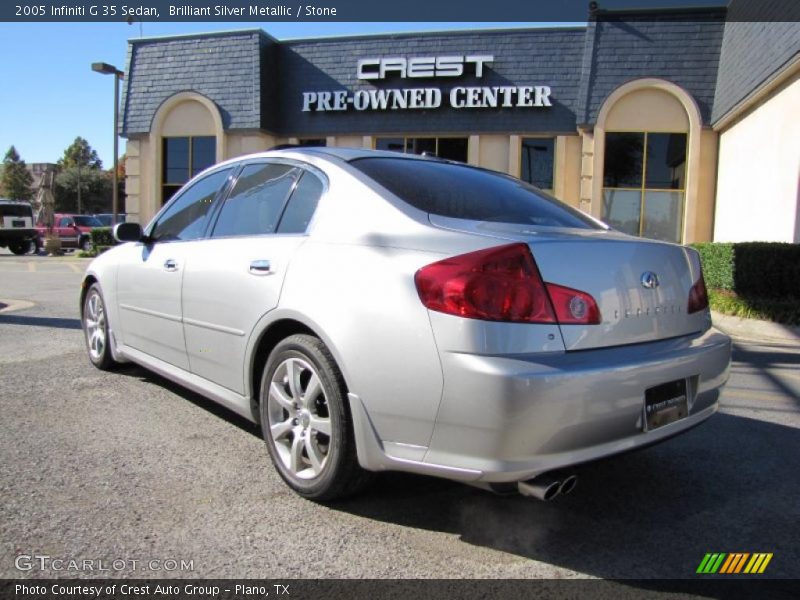 Brilliant Silver Metallic / Stone 2005 Infiniti G 35 Sedan