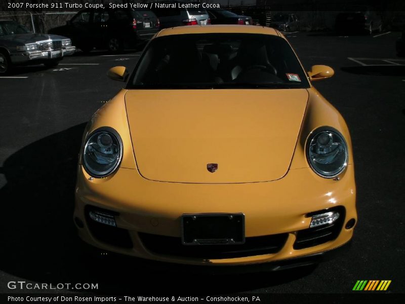 Speed Yellow / Natural Leather Cocoa 2007 Porsche 911 Turbo Coupe