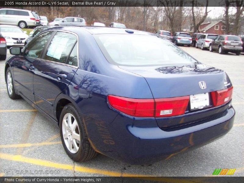 Eternal Blue Pearl / Gray 2005 Honda Accord EX-L V6 Sedan