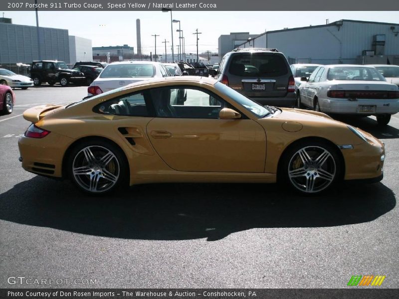 Speed Yellow / Natural Leather Cocoa 2007 Porsche 911 Turbo Coupe