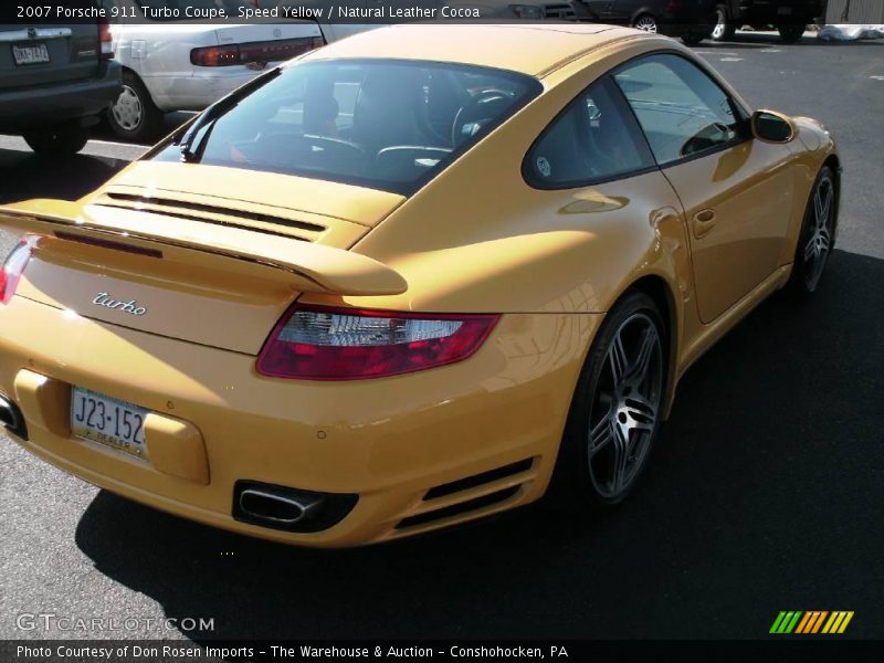 Speed Yellow / Natural Leather Cocoa 2007 Porsche 911 Turbo Coupe