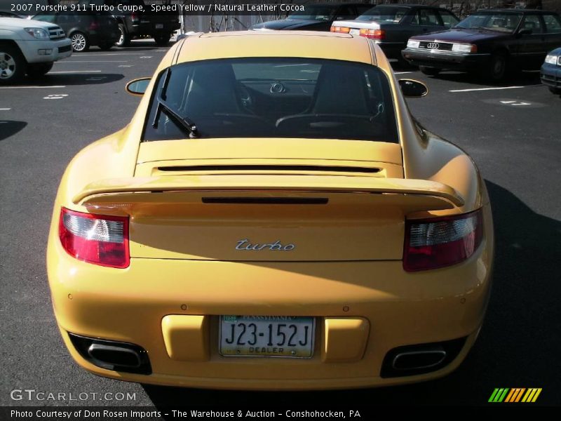 Speed Yellow / Natural Leather Cocoa 2007 Porsche 911 Turbo Coupe