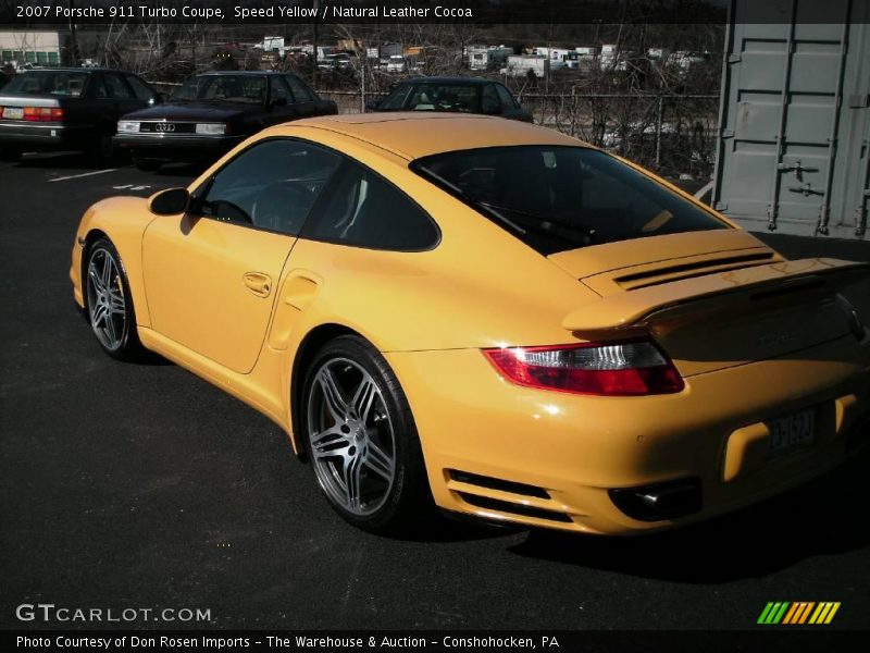 Speed Yellow / Natural Leather Cocoa 2007 Porsche 911 Turbo Coupe