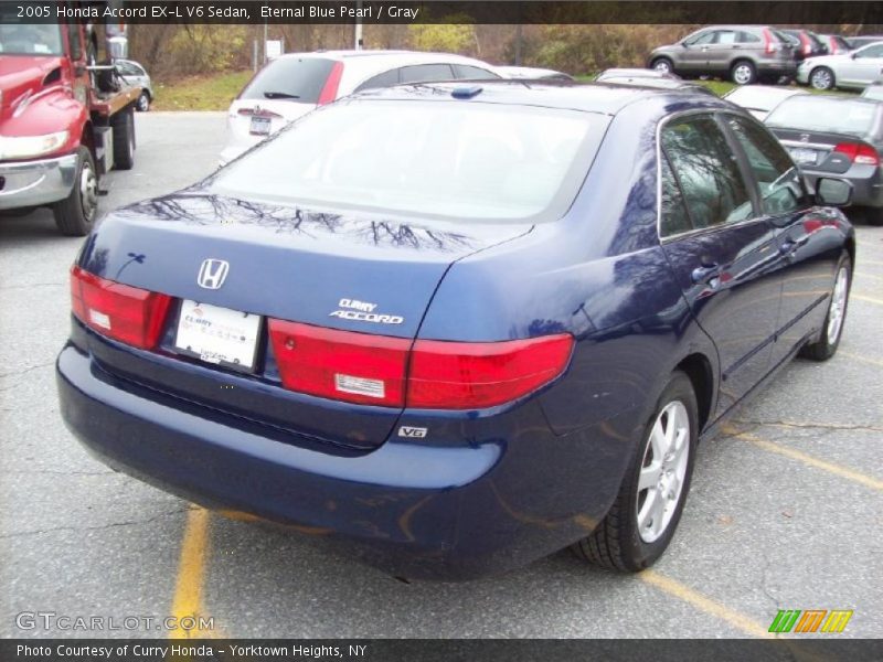 Eternal Blue Pearl / Gray 2005 Honda Accord EX-L V6 Sedan