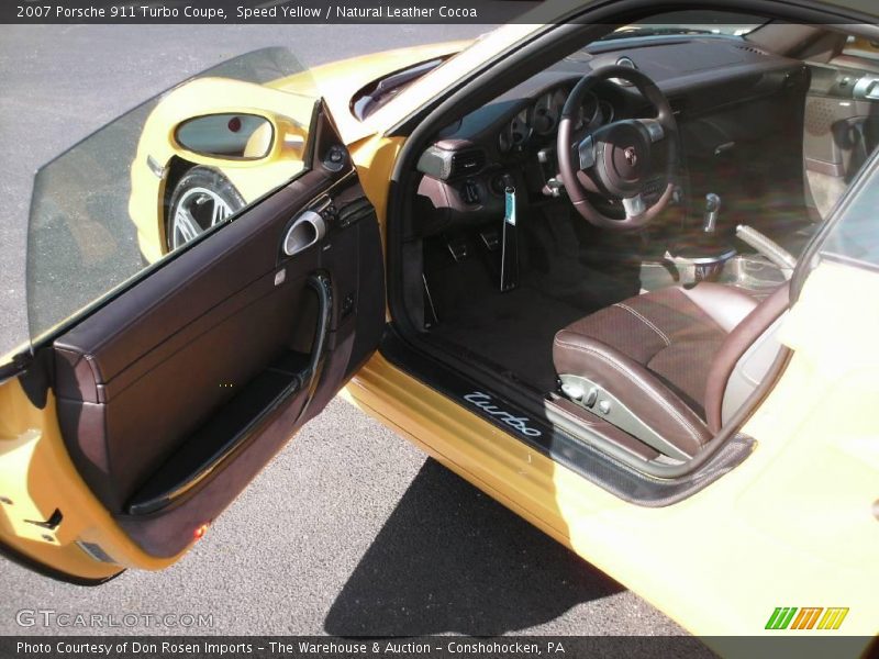 Speed Yellow / Natural Leather Cocoa 2007 Porsche 911 Turbo Coupe