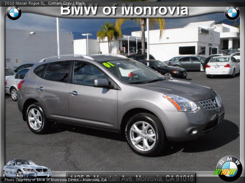Gotham Gray / Black 2010 Nissan Rogue SL