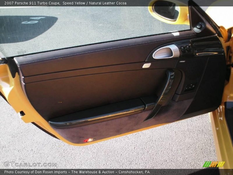 Speed Yellow / Natural Leather Cocoa 2007 Porsche 911 Turbo Coupe