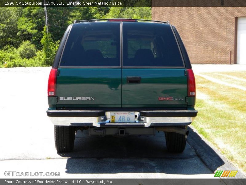 Emerald Green Metallic / Beige 1996 GMC Suburban C1500 SLT