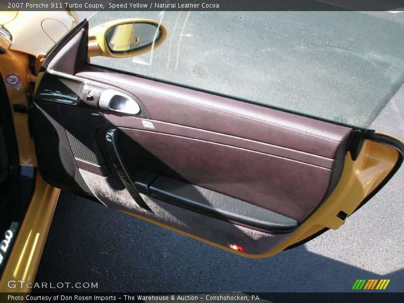 Speed Yellow / Natural Leather Cocoa 2007 Porsche 911 Turbo Coupe