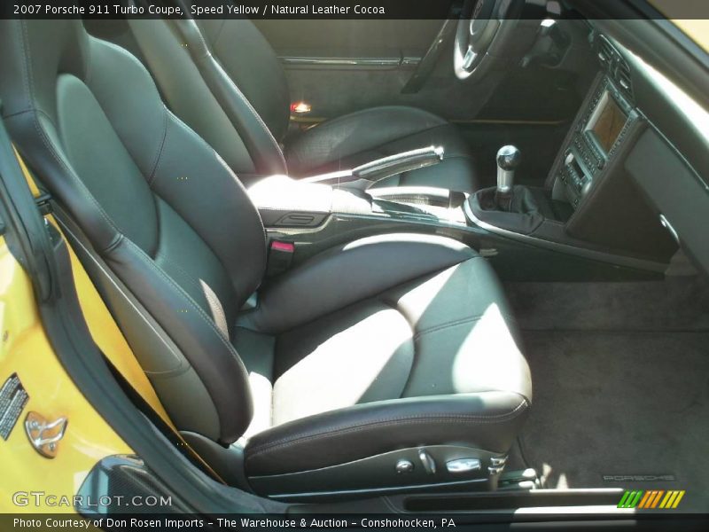 Speed Yellow / Natural Leather Cocoa 2007 Porsche 911 Turbo Coupe
