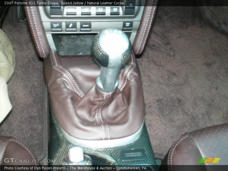 Speed Yellow / Natural Leather Cocoa 2007 Porsche 911 Turbo Coupe