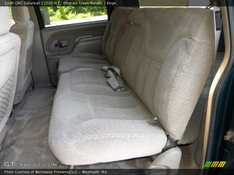 Emerald Green Metallic / Beige 1996 GMC Suburban C1500 SLT