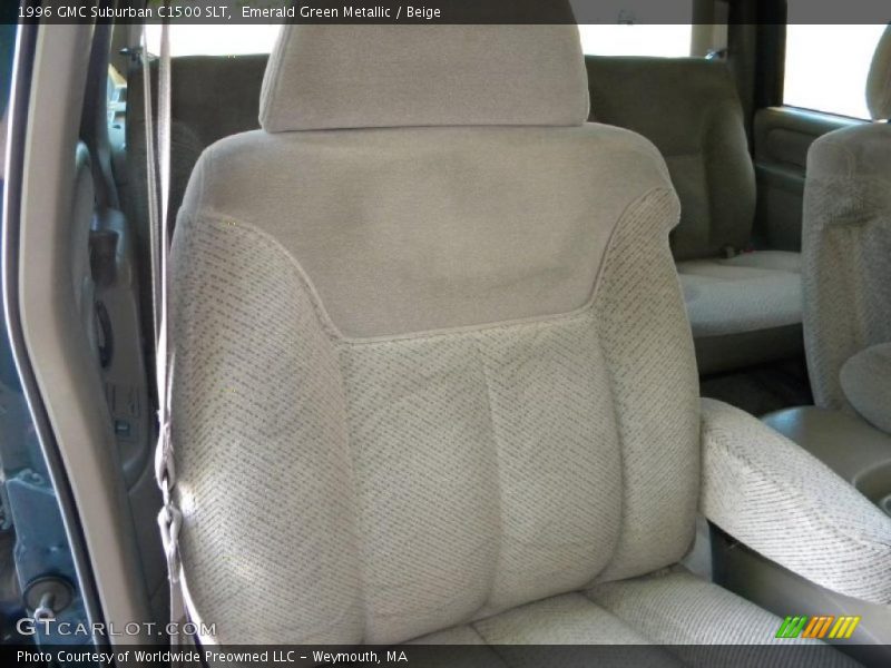 Emerald Green Metallic / Beige 1996 GMC Suburban C1500 SLT