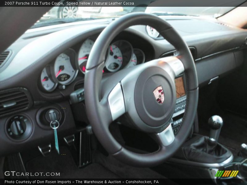 Speed Yellow / Natural Leather Cocoa 2007 Porsche 911 Turbo Coupe