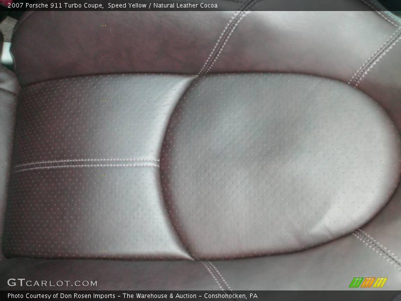 Speed Yellow / Natural Leather Cocoa 2007 Porsche 911 Turbo Coupe
