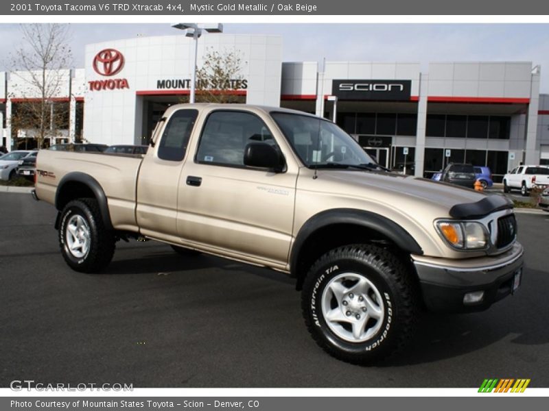 Mystic Gold Metallic / Oak Beige 2001 Toyota Tacoma V6 TRD Xtracab 4x4