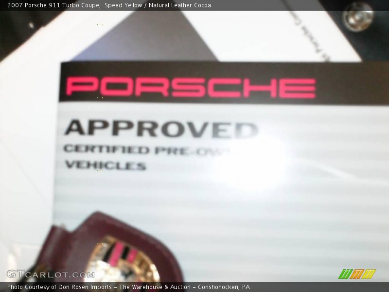Speed Yellow / Natural Leather Cocoa 2007 Porsche 911 Turbo Coupe