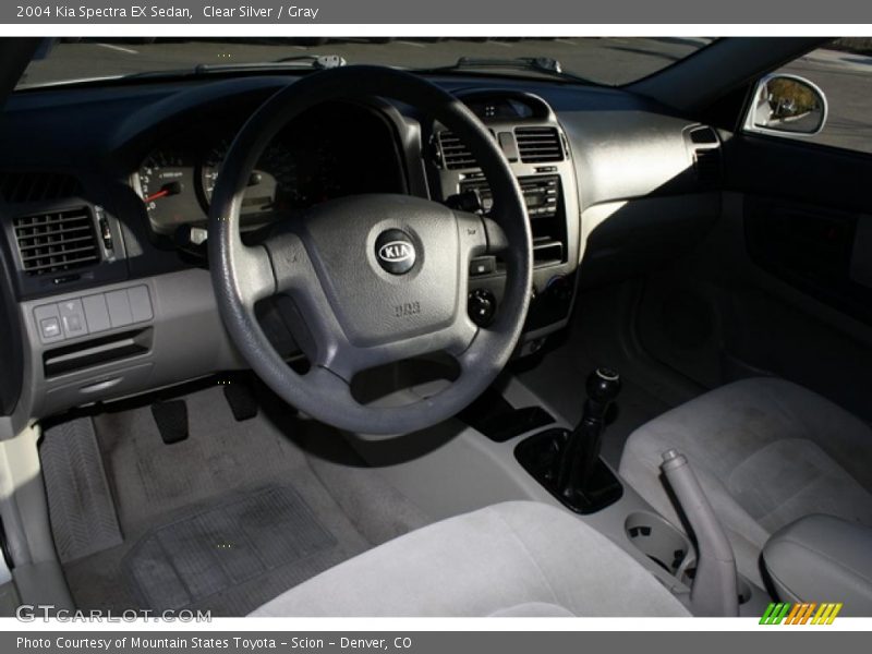 Clear Silver / Gray 2004 Kia Spectra EX Sedan