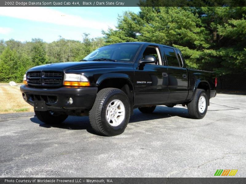 Black / Dark Slate Gray 2002 Dodge Dakota Sport Quad Cab 4x4