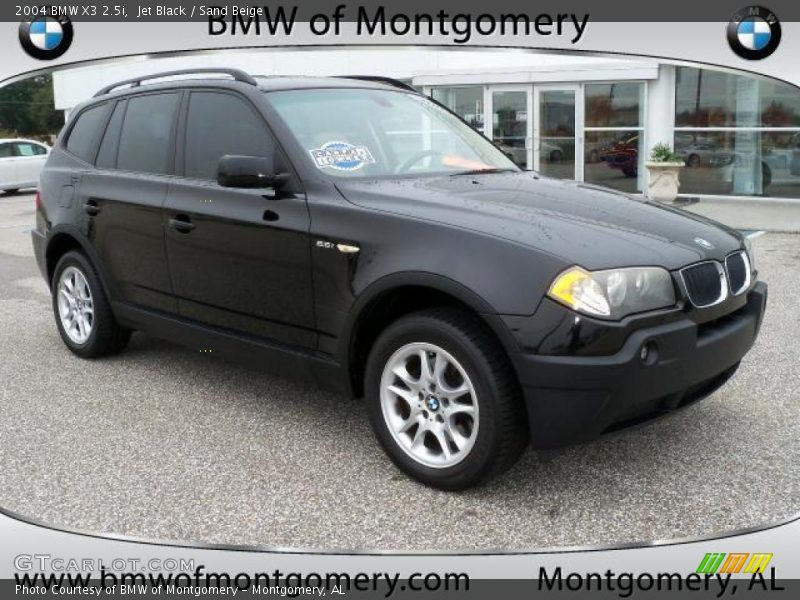 Jet Black / Sand Beige 2004 BMW X3 2.5i