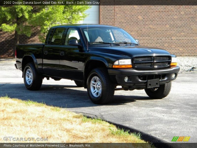 Black / Dark Slate Gray 2002 Dodge Dakota Sport Quad Cab 4x4