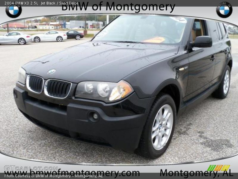 Jet Black / Sand Beige 2004 BMW X3 2.5i