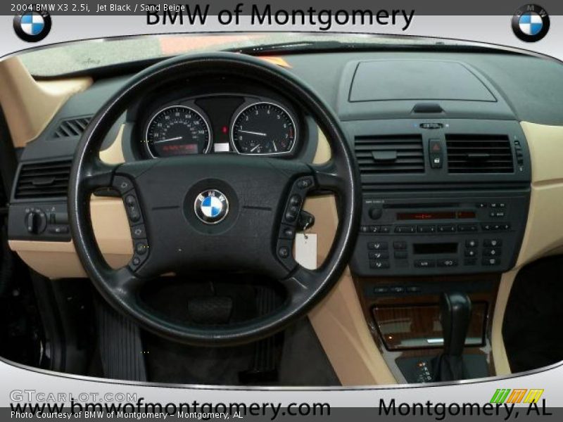 Jet Black / Sand Beige 2004 BMW X3 2.5i