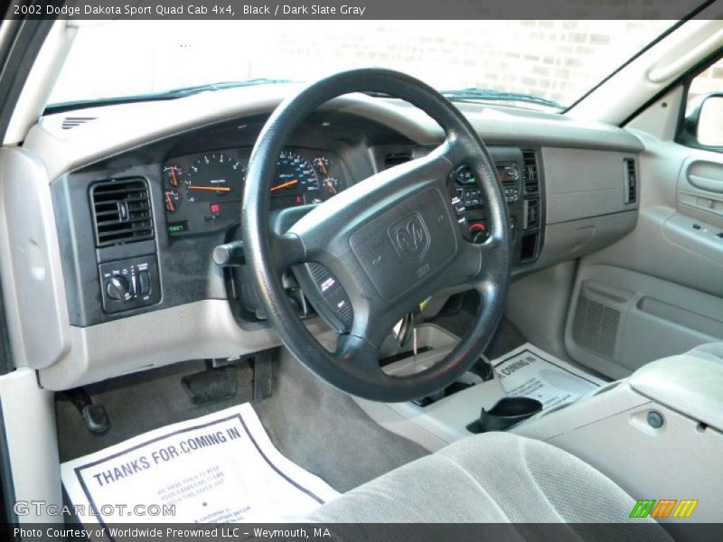 Dark Slate Gray Interior - 2002 Dakota Sport Quad Cab 4x4 